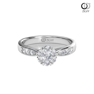 แหวนเพชรผู้หญิง รุ่น GR1178 - มุมบน