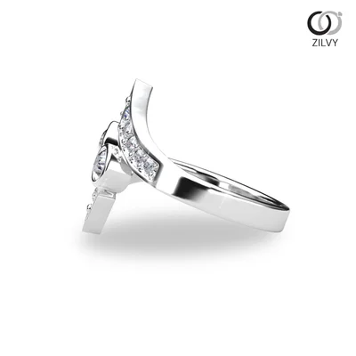 แหวนเพชรผู้หญิง รุ่น GR1179 - มุมข้าง