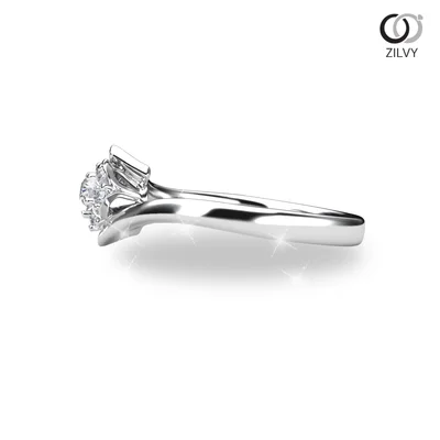 แหวนเพชรผู้หญิง รุ่น GR1188 - มุมข้าง