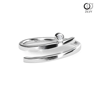 แหวนเพชรผู้หญิง รุ่น GR1193 - มุมบน