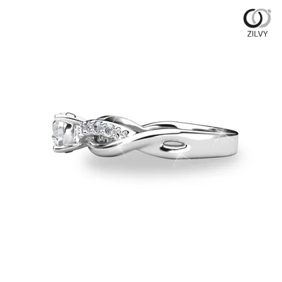 แหวนเพชรผู้หญิง รุ่น GR1205 - มุมข้าง