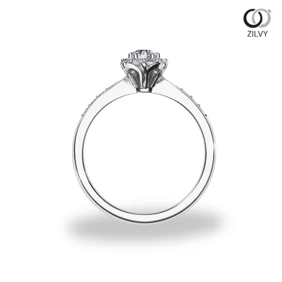 แหวนเพชรผู้หญิง รุ่น GR1211 - มุมหน้า