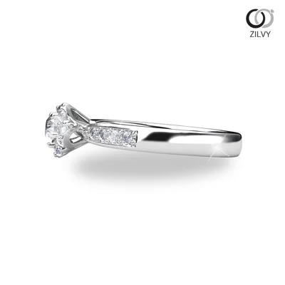 แหวนเพชรผู้หญิง รุ่น GR1211 - มุมข้าง