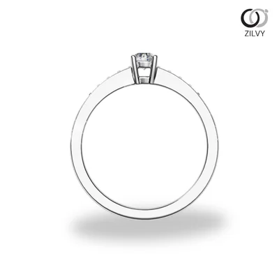 แหวนเพชรผู้หญิง รุ่น GR1212 - มุมหน้า