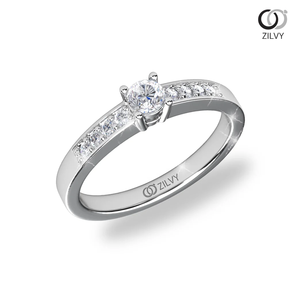 แหวนเพชร Iris Flanked