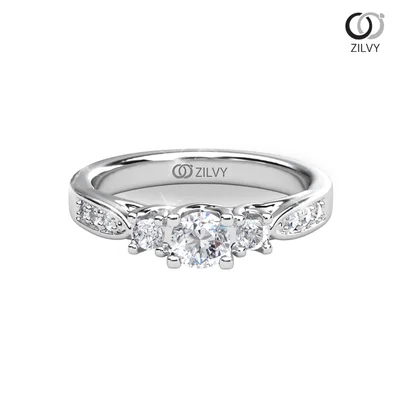 แหวนเพชรผู้หญิง รุ่น GR1217 - มุมบน