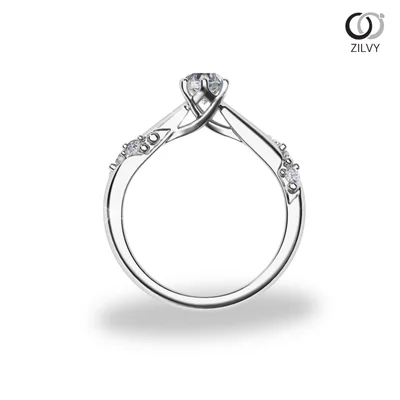 แหวนเพชรผู้หญิง รุ่น GR1218 - มุมหน้า