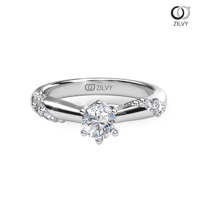 แหวนเพชรผู้หญิง รุ่น GR1218 - มุมบน