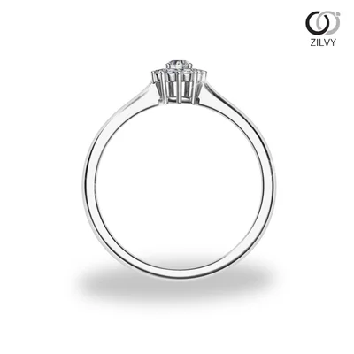 แหวนเพชรผู้หญิง รุ่น GR1223 - มุมหน้า