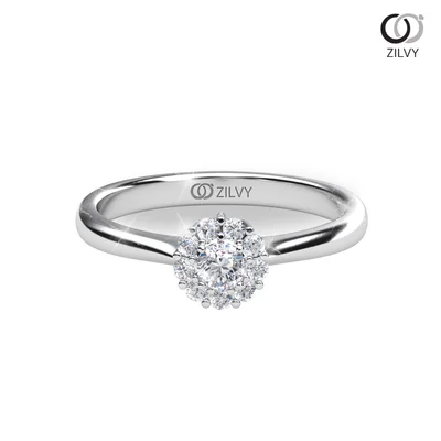 แหวนเพชรผู้หญิง รุ่น GR1223 - มุมบน