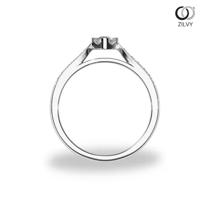 แหวนเพชรผู้หญิง รุ่น GR1228 - มุมหน้า