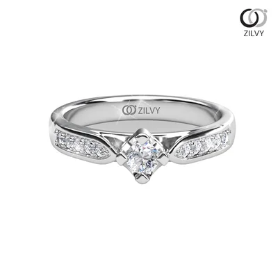 แหวนเพชรผู้หญิง รุ่น GR1228 - มุมบน