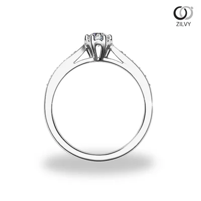 แหวนเพชรผู้หญิง รุ่น GR1229 - มุมหน้า