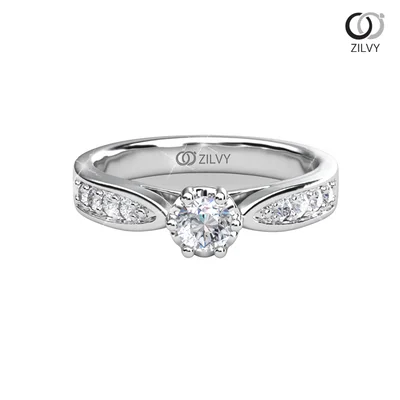 แหวนเพชรผู้หญิง รุ่น GR1229 - มุมบน