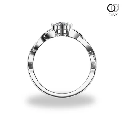 แหวนเพชรผู้หญิง รุ่น GR1231 - มุมหน้า