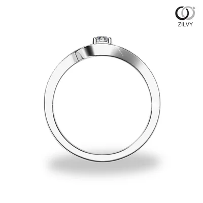 แหวนเพชรผู้หญิง รุ่น GR1234 - มุมหน้า