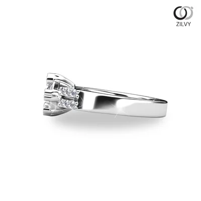 แหวนเพชรผู้หญิง รุ่น GR1237 - มุมข้าง