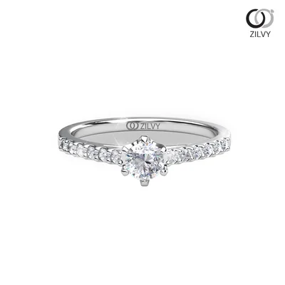 แหวนเพชรผู้หญิง รุ่น GR1240 - มุมบน