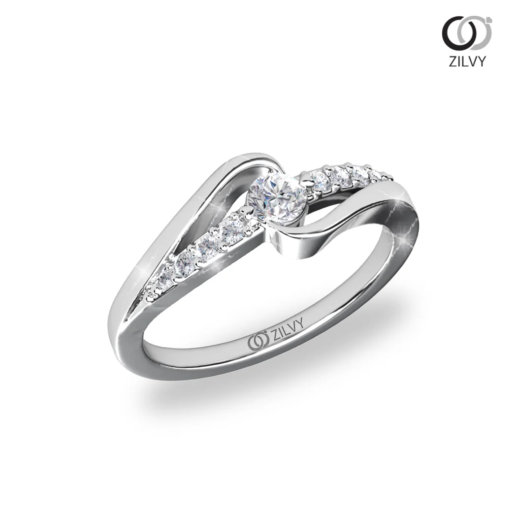 แหวนเพชร Bloom Flanked