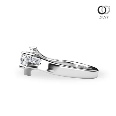 แหวนเพชรผู้หญิง รุ่น GR1248 - มุมข้าง