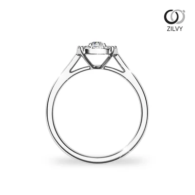 แหวนเพชรผู้หญิง รุ่น GR1251 - มุมหน้า