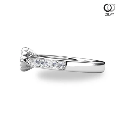 แหวนเพชรผู้หญิง รุ่น GR1256 - มุมข้าง