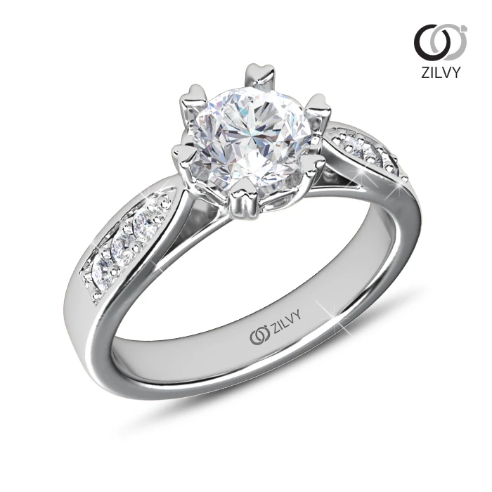 แหวนเพชร Rosalind Flanked