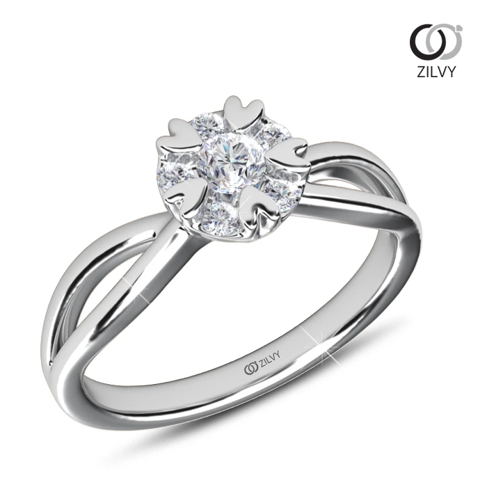 แหวนเพชร Valentina Cluster