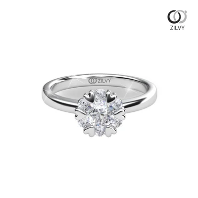 แหวนเพชรผู้หญิง รุ่น GR1350 - มุมหน้า