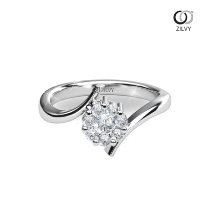 แหวนเพชรผู้หญิง รุ่น GR1355 - มุมหน้า