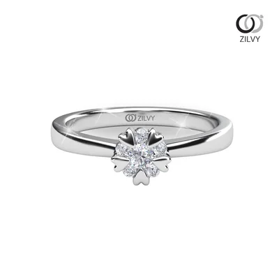 แหวนเพชรผู้หญิง รุ่น GR1375 - มุมหน้า