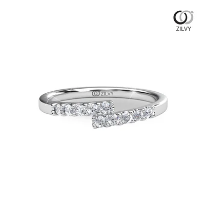 แหวนเพชรผู้หญิง รุ่น GR1376 - มุมหน้า