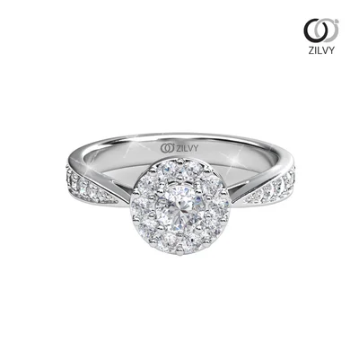 แหวนเพชรผู้หญิง รุ่น GR1410 - มุมบน