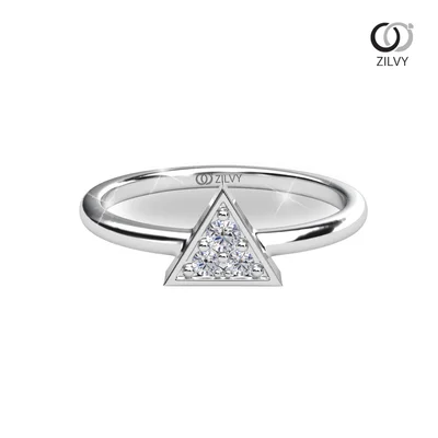 แหวนเพชรผู้หญิง รุ่น GR1411 - มุมบน