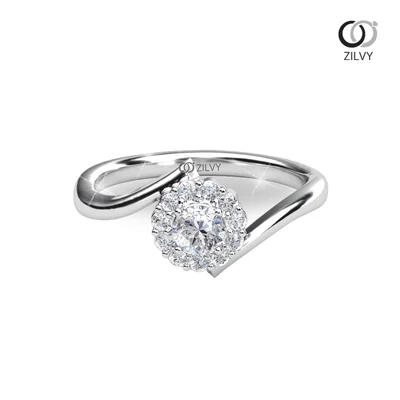 แหวนเพชรผู้หญิง รุ่น GR1415 - มุมหน้า