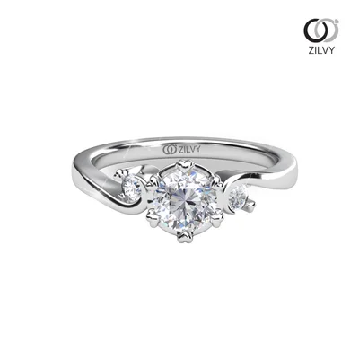 แหวนเพชรผู้หญิง รุ่น GR1421 - มุมหน้า