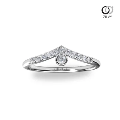 แหวนเพชรผู้หญิง รุ่น GR1423 - มุมหน้า