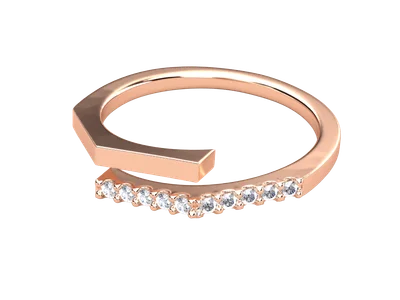 แหวนเพชรผู้หญิง รุ่น GR1433 - มุมเปอร์สเปกทีฟ