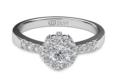 แหวนเพชรผู้หญิง รุ่น GR151 - มุมบน