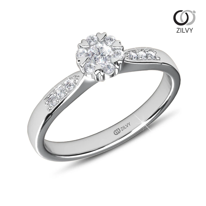 แหวนเพชร Jade Cluster