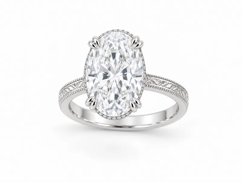 แหวนเพชรล้อม Heirloom Oval