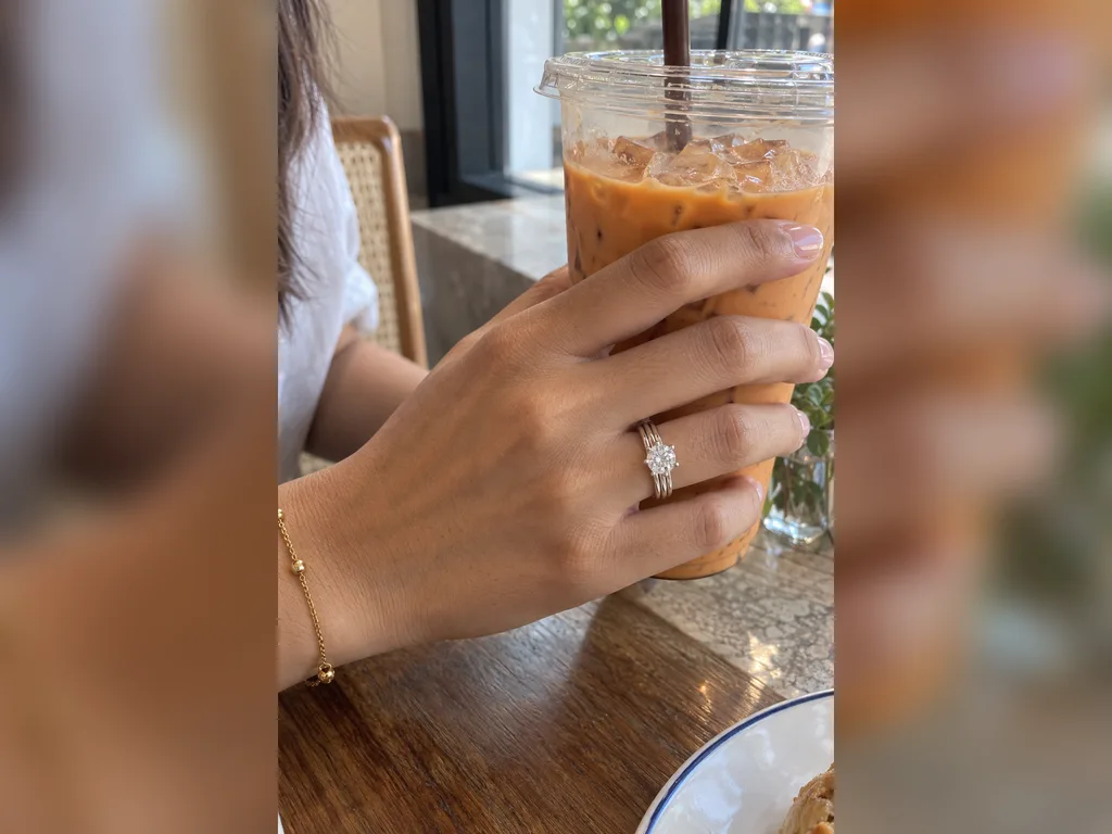Mimosa - worn on hand
