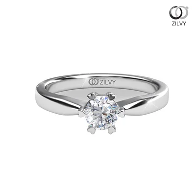 แหวนเพชรผู้หญิง รุ่น GR192 - มุมบน