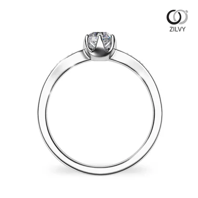 แหวนเพชรผู้หญิง รุ่น GR211 - มุมหน้า