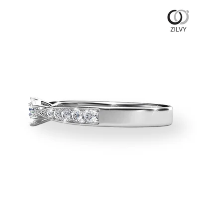 แหวนเพชรผู้หญิง รุ่น GR293 - มุมข้าง