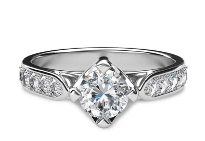 แหวนเพชรผู้หญิง รุ่น GR295 - มุมบน