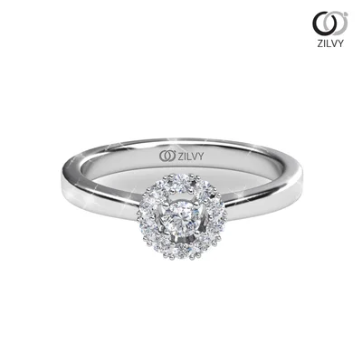 แหวนเพชรผู้หญิง รุ่น GR316 - มุมบน