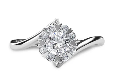 แหวนเพชรผู้หญิง รุ่น GR332 - มุมบน