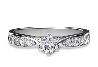 แหวนเพชรผู้หญิง รุ่น GR334 - มุมบน