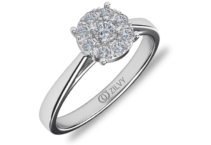 แหวนเพชร Violette Cluster